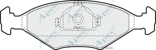 APEC BRAKING Комплект тормозных колодок, дисковый тормоз PAD947